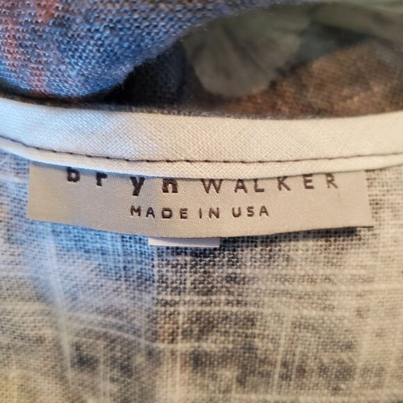 Bryn Walker Sleeveless Burdock Multicolor Floral Linen Langenlook Midi Dress S - Picture 9 of 10